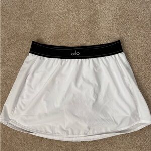 ALO Yoga White Match Point Tennis Skirt